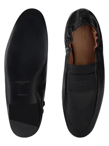 Givenchy Men's Label Loafers in Nappa Leather - Black - Size 13 | Thumbnail 4