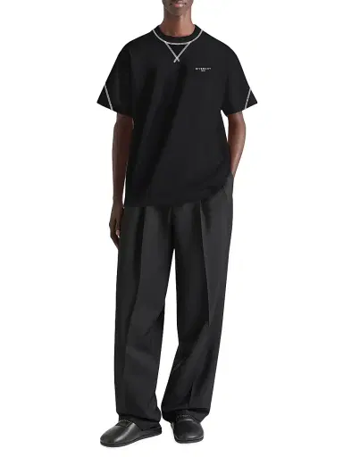 Givenchy Men's Couture Seam T-Shirt in Cotton with Embroidery - Black - Size XXL | Thumbnail 2