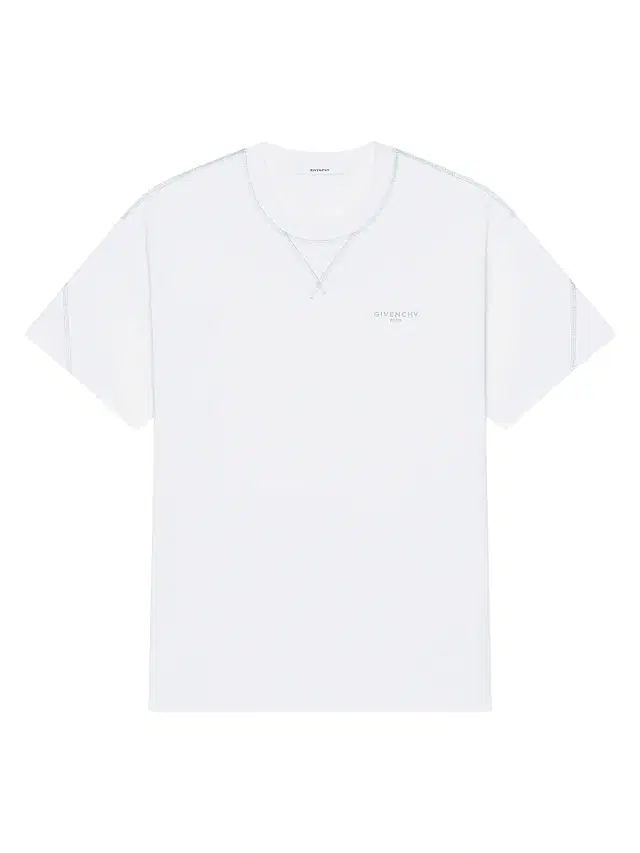 Givenchy Men's Couture Seam T-Shirt in Cotton with Embroidery - White
