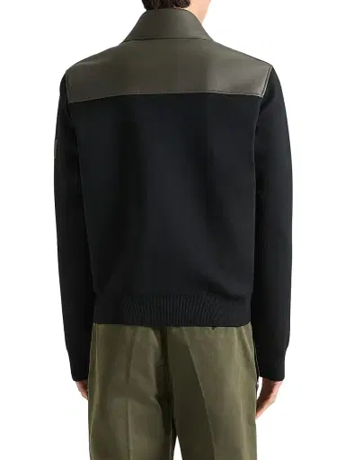 Givenchy Men's Mix Material Blouson Jacket with Paris Patch - Khaki - Size 46 | Thumbnail 4 Givenchy Men's Mix Material Blouson Jacket with Paris Patch - Khaki - Size 46 | Thumbnail 4