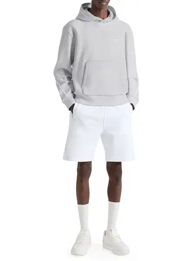 Givenchy Men's Couture Seam Hoodie in Fleece - Light Grey Melange - Size XXL | Thumbnail 2