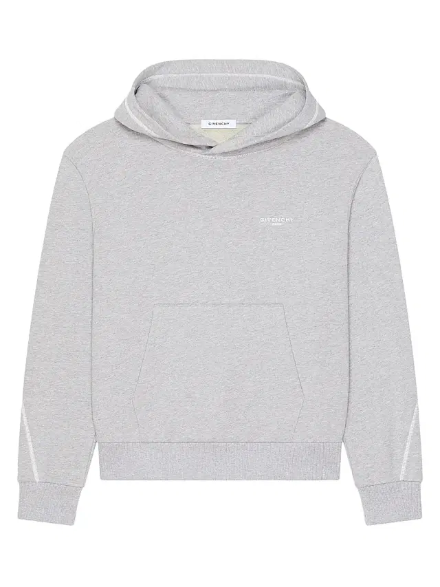 Givenchy Men's Couture Seam Hoodie in Fleece - Light Grey Melange