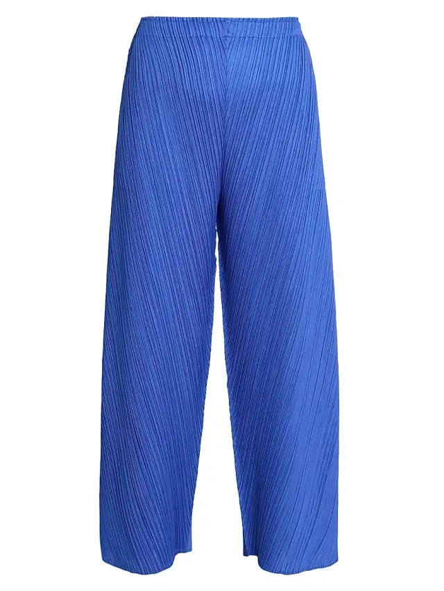 Pleats Please Issey Miyake Women's Coast Pleated Pants - Blue