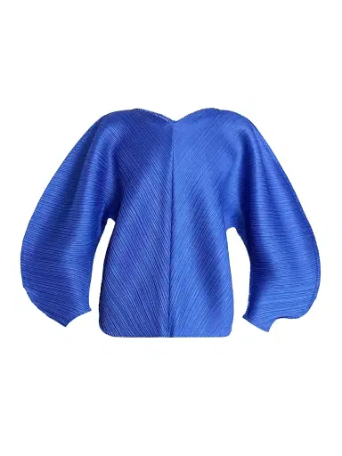 Pleats Please Issey Miyake Women's Coast Pleated Blouse - Blue | Thumbnail 1