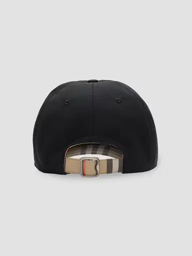 Burberry Men's Check-Lined Metal EKD Baseball Cap | Thumbnail 2 Burberry Men's Check-Lined Metal EKD Baseball Cap | Thumbnail 2