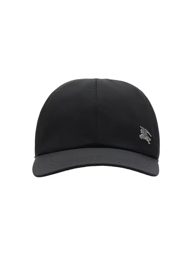 Burberry Men's Check-Lined Metal EKD Baseball Cap - Black
