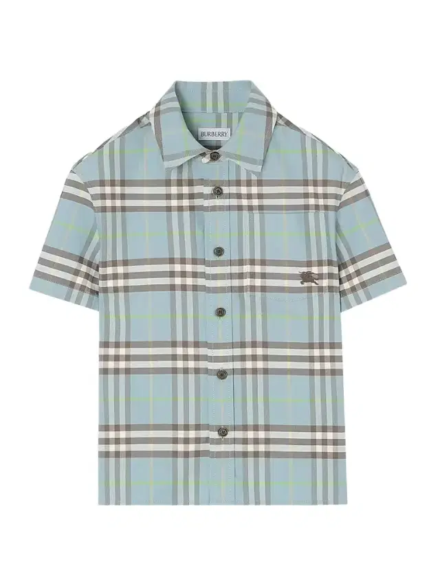 Burberry Baby Boy's, Little Boy's & Boy's Check Cotton Oxford Shirt - Misty Blue