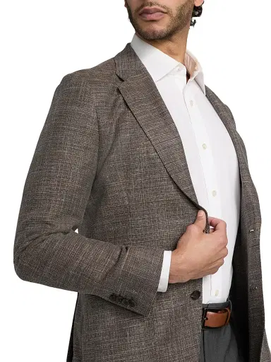 Paul Smith Men's Wool-Blend Single-Breasted Jacket - Grey Beige | Thumbnail 6