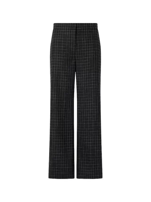 Akris punto Women's Marlon Broken Check Wide-Leg Pants - Black Cream