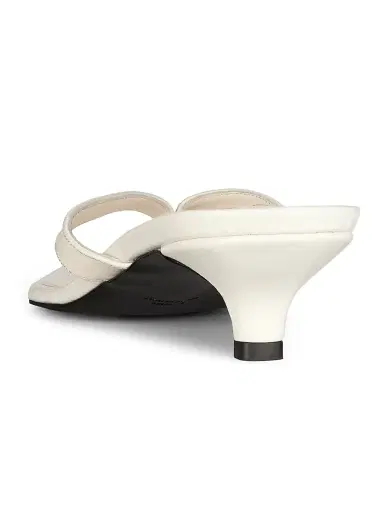 TOTEME Women's 35MM Leather Kitten-Heel Sandals - Off White - Size 11 | Thumbnail 3