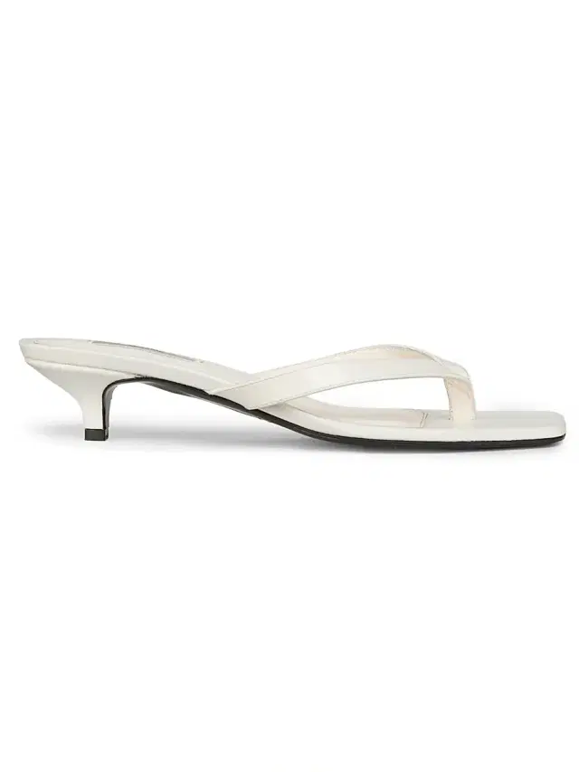 Toteme Women's 35MM Leather Kitten-Heel Sandals - Off White