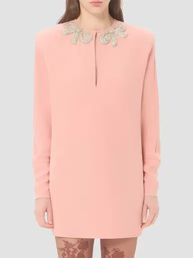 Valentino Garavani Women's Embroidered Cady Couture Short Dress | Thumbnail 3 Valentino Garavani Women's Embroidered Cady Couture Short Dress | Thumbnail 3