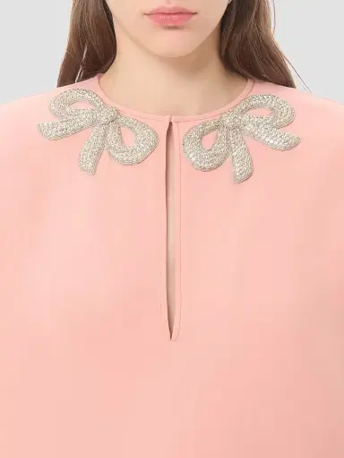 Valentino Garavani Women's Embroidered Cady Couture Short Dress | Thumbnail 6 Valentino Garavani Women's Embroidered Cady Couture Short Dress | Thumbnail 6