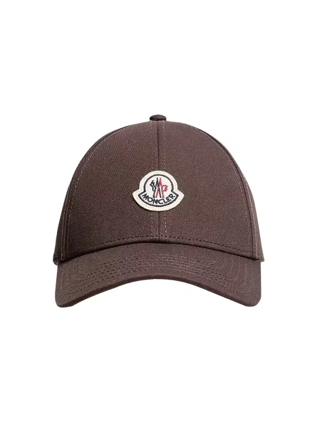 Moncler Men's Baseball Hat in Cotton Gabardine - Brown