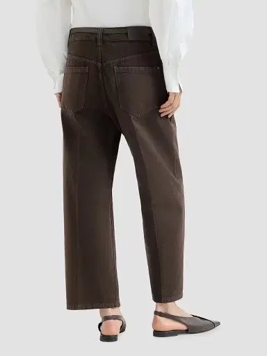 Brunello Cucinelli Women's Dyed Denim Contemporary Square Jeans with Monili | Thumbnail 3
