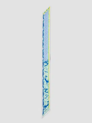 Prada Women's Printed Silk Twill Skinny Scarf | Thumbnail 2 Prada Women's Printed Silk Twill Skinny Scarf | Thumbnail 2