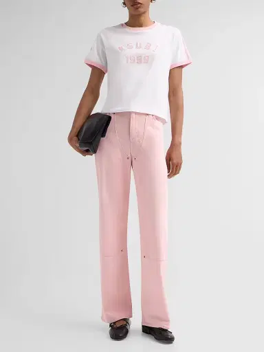 Ksubi Women's Higher Than Heaven Varsity Shrunken T-Shirt - White - Size Medium | Thumbnail 2