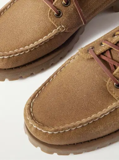Sebago Askook Leather-Trimmed Waxed-Suede Boat Shoes | Thumbnail 5
