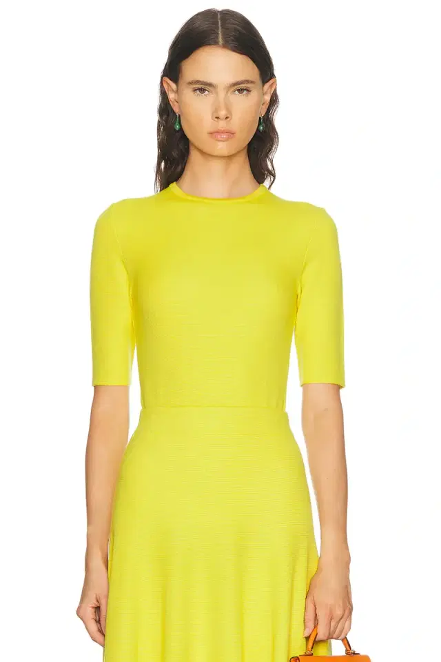 Gabriela Hearst Axis Crewneck Short Sleeve Top