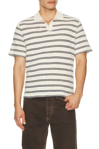 Percival Moore Open Collar Polo | Thumbnail 1