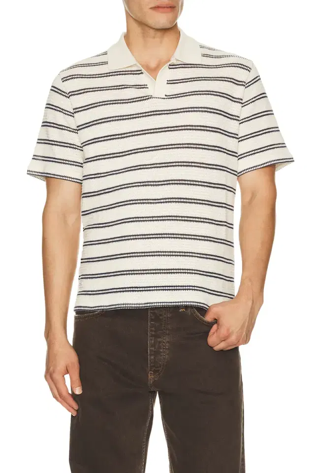 Percival Moore Open Collar Polo