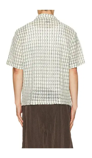 Percival Freddie Crochet Cuban Collar Boxy Shirt | Thumbnail 7