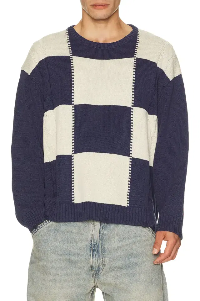 Checkered Fisherman Sweater