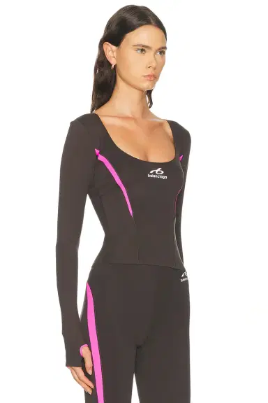 Balenciaga Long Sleeve Fitted Top | Thumbnail 2 Balenciaga Long Sleeve Fitted Top | Thumbnail 2
