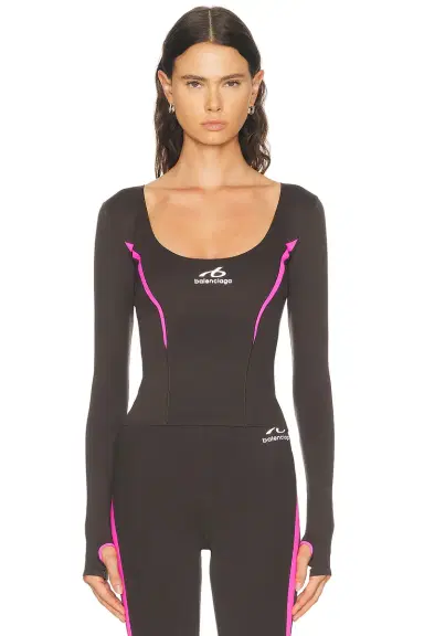 Balenciaga Long Sleeve Fitted Top | Thumbnail 1 Balenciaga Long Sleeve Fitted Top | Thumbnail 1