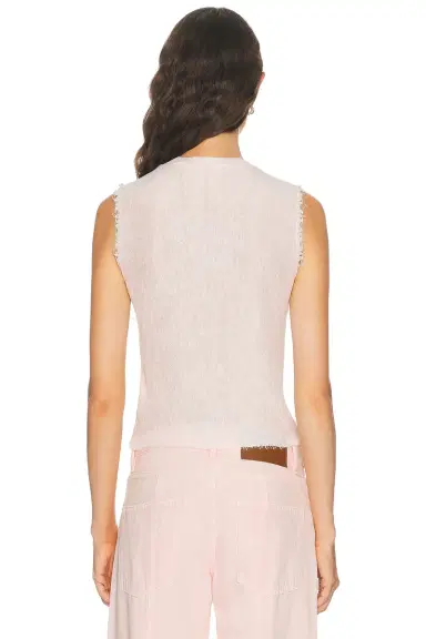 Helmut Lang Linen Crew Tank Top | Thumbnail 3