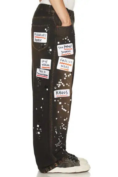 Maison MIHARA YASUHIRO Denim Jeans With Sticker | Thumbnail 2