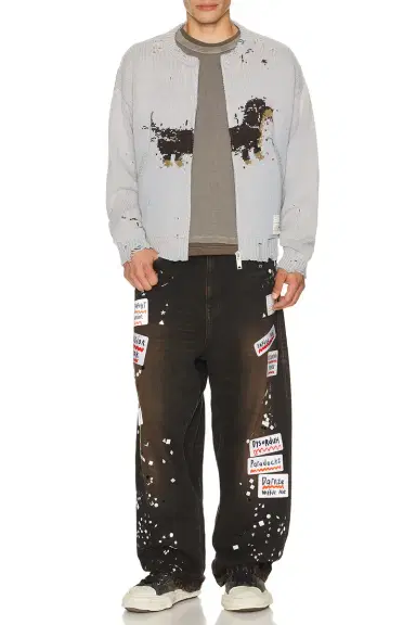 Maison MIHARA YASUHIRO Denim Jeans With Sticker | Thumbnail 5