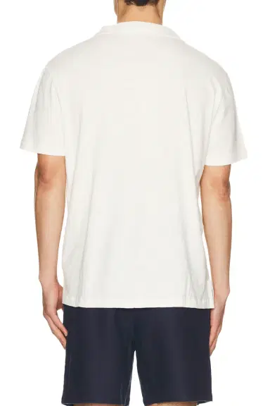 Polo Ralph Lauren Short Sleeve Cotton Linen Johnny Collar Polo | Thumbnail 2
