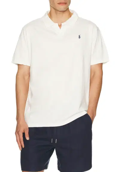 Polo Ralph Lauren Short Sleeve Cotton Linen Johnny Collar Polo | Thumbnail 1