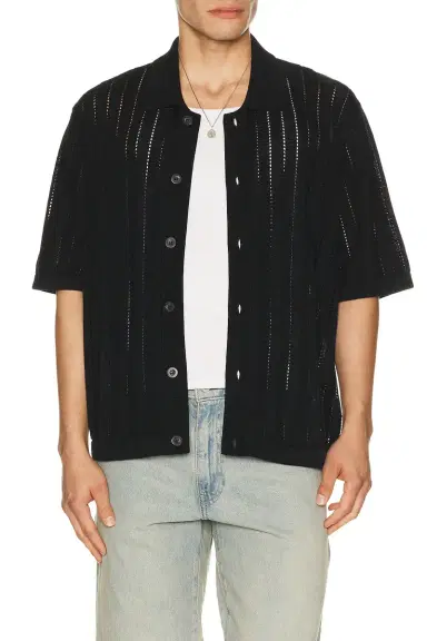 Corridor Pointelle Stripe Buttondown | Thumbnail 1