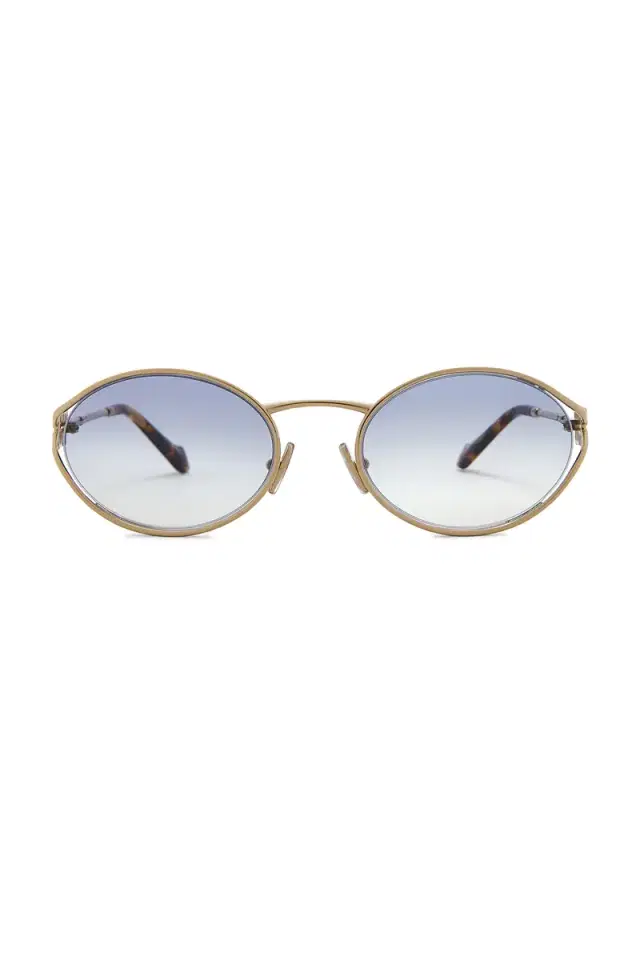 Miu Miu Oval Metal Sunglasses