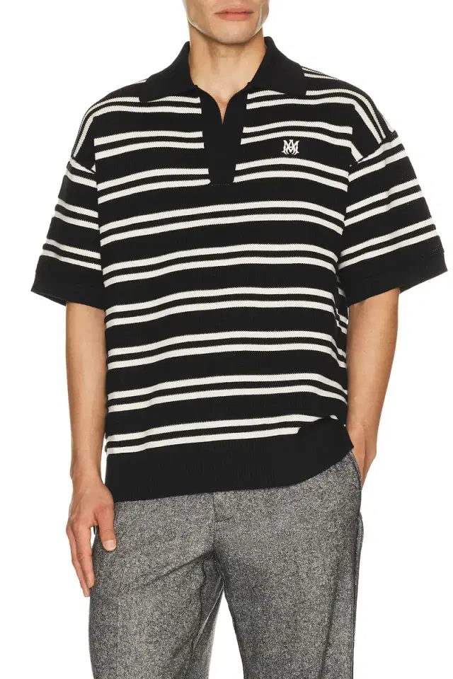 MA Stripe Knit Polo
