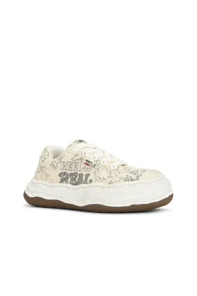 Maison MIHARA YASUHIRO Oliver Original Sole Graffiti Printed Canvas Low-Top Sneaker | Thumbnail 2