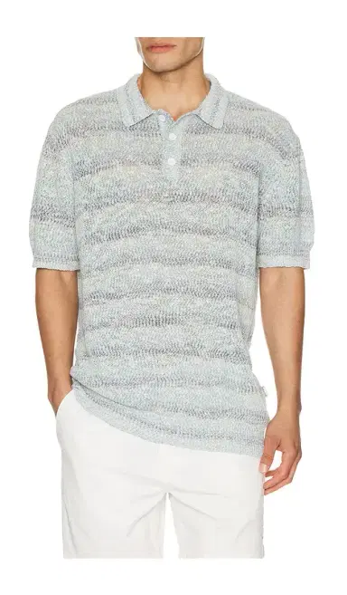 Bound Marine Textured Knit Polo | Thumbnail 1