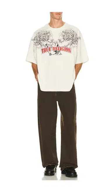 True Religion Short Sleeve Tiger Logo Oversized Tee | Thumbnail 3 True Religion Short Sleeve Tiger Logo Oversized Tee | Thumbnail 3