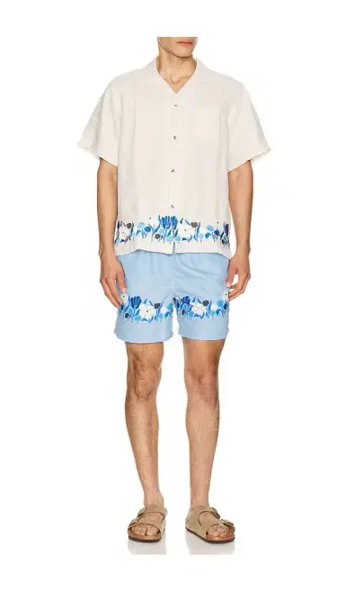 BATHER Pearl Lawn Linen Camp Shirt | Thumbnail 3