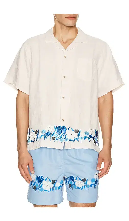 Pearl Lawn Linen Camp Shirt
