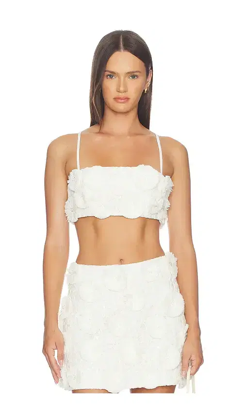 Delia Floral Raffia Bra Top
