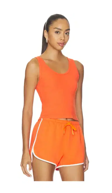perfectwhitetee Blondie Structured Rib Bra Friendly Tank | Thumbnail 2
