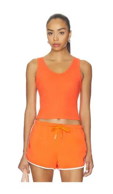 perfectwhitetee Blondie Structured Rib Bra Friendly Tank | Thumbnail 1