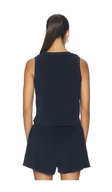 perfectwhitetee Esther Loop Terry High Neck Crop Tank | Thumbnail 3