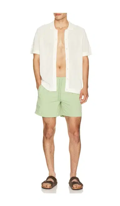 BATHER Solid Moss Swim Trunks | Thumbnail 3 BATHER Solid Moss Swim Trunks | Thumbnail 3