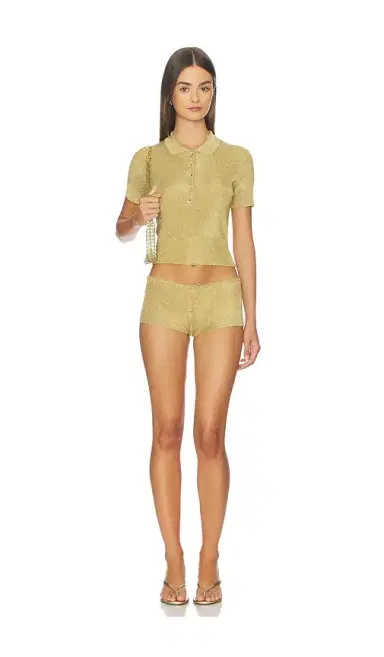 Guizio Relaxed Metallic Short | Thumbnail 5 Guizio Relaxed Metallic Short | Thumbnail 5