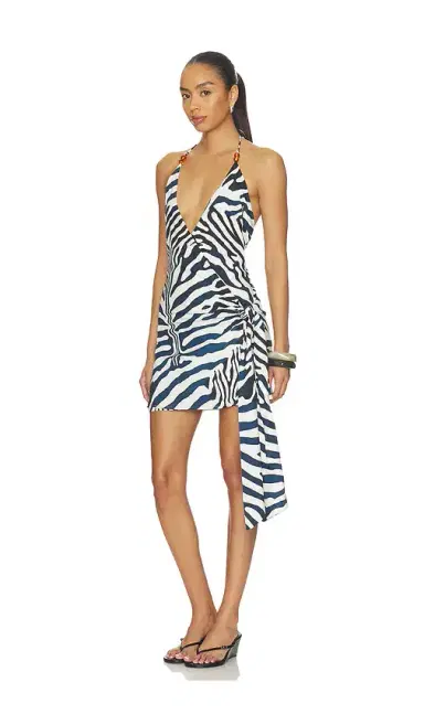 SEVEN WONDERS Sahara Halter Wrap Mini Dress | Thumbnail 2