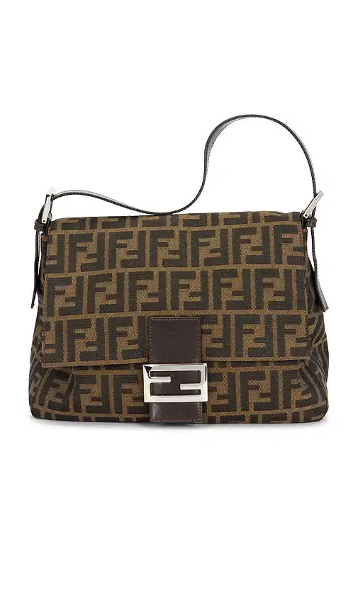 FWRD Renew Fendi Zucca Mama Forever Baguette Shoulder Bag